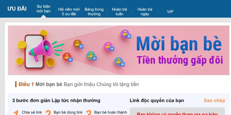 Đăng ký Kubet - Mời bạn bè tham gia để nhận thưởng